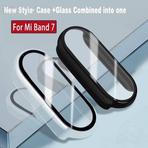 Case+Glass For Xiaomi Mi Band 7 5 6 Cover Screen Protector Watch Case For Mi Band 7 Band 6 5 4 3 Smart Watchband Accessories