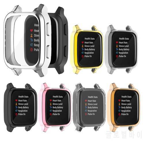 New Protection Case For Garmin Venu SQ Smart Watch Plating TPU Soft Cover Full Screen Protector Shell For Garmin Venu Sq Case