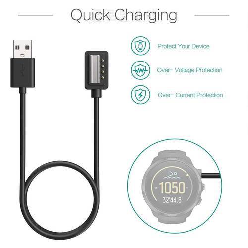 USB Cable Fast Charging USB Charger Charging Cable for Suunto 9 Baro Suunto9 Smartwatch D5 Spartan Sport Wrist HR Ultra Ambit 4