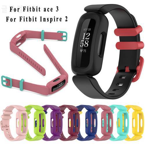 Silicone Wrist Watch Band for Fibit Inspire 2/ACE 3 Smartwatch Replacement Wrist Strap For Fitbit Inspire2 Bracelet watchband