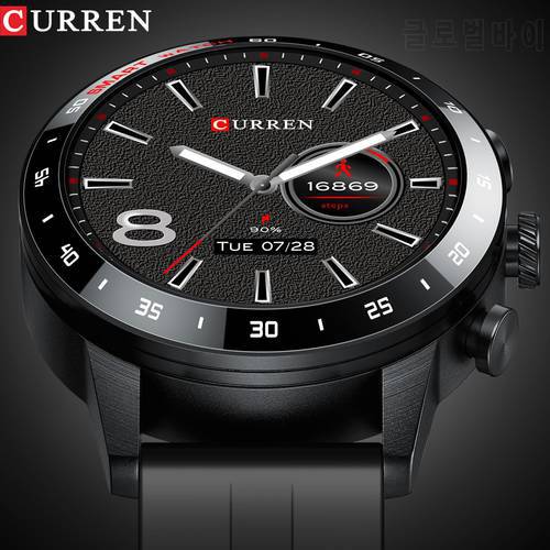 2022 CURREN Men Smart Watch Heart Rate Blood Pressure IP68 Waterproof Sports Fitness Luxury Watch Smartwatch Music Clock