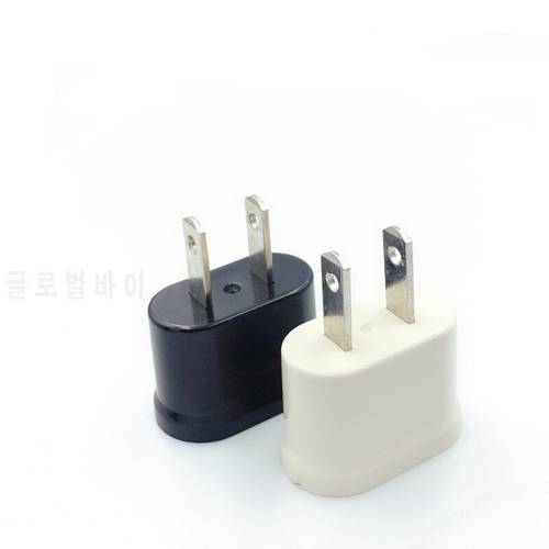 2 PCS Black/White US American Plug Adapter European EU To US AC Travel Power Adapter Electrical Power Charger Sockets