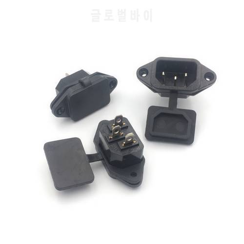 10A250V AC Power Socket with Rubber waterproof cover