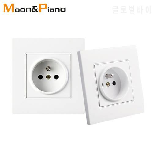 Wall Power Socket Grounded 16A French Standard Electrical Outlet Panel Switched AC 110-250V Charger Adapter Port for Mobile