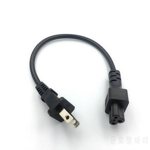 1 pcs Hot USA UL Canada US 2pin male to IEC 320 C5 Micky Short travel Power cord for notebook Power supply