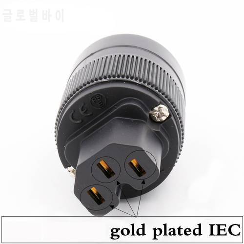 2pcs female Hifi audio Gold plated UK/EU/US/AU IEC female connector for DIY power cable