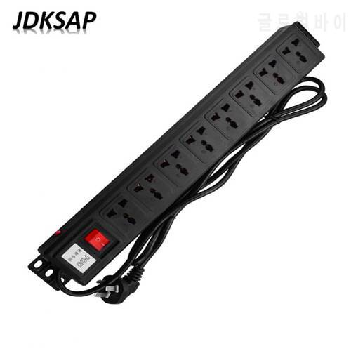 10A 250V PDU Cabinet Dedicated Power Socket 8-Inch Universal Socket. Portable PDU Socket With 1.8M7 Extension Cord