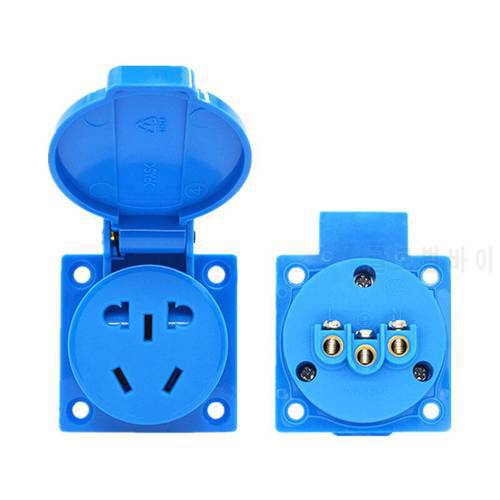 AU China Waterproof Power Industrial Socket with Cover 10A CE Approval Electrical Outlet Power Connector for Australia Chinese