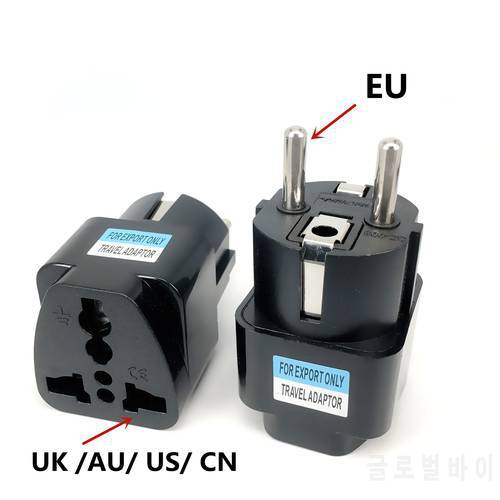 1pcs Universal EU Plug Adapter US to EU Plug Adapter AU UK US To EU Euro KR Travel Adapter Electrical Plug Converter Socket