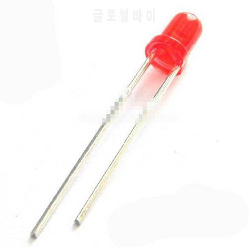 Red F3 3mm LED Red light emitting diode 1000PCS Red light-emitting Red turn Red