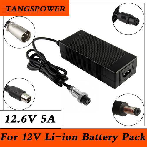12.6V 5A Charger Lithium Battery For 3S 12V Li-ion Battery Pack Electrical Tools E-bike 18650 Lithium Battery Charger