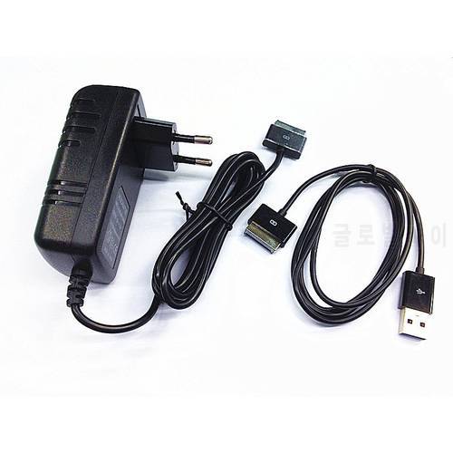 AC Wall Plug Charger+USB Data Sync Cable Cord for Asus Eee Pad Transformer TF101