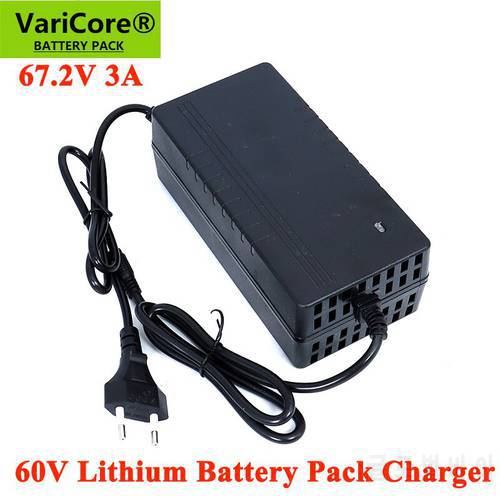 60V 16String 3A 18650 Lithium battery Pack Charger Constant current constant voltage 67.2V Polymer Charger DC 5.5*2.1mm