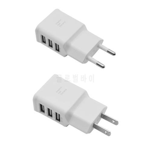 Phone Universal Phone Charger 5V 2A Universal Quick Charging Adapter 3 USB Portable Charger For Samsung EU/US Plug