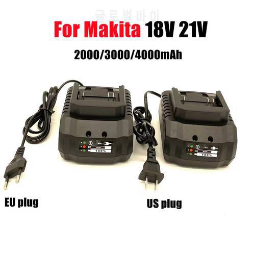 Hot Battery Charger Replacement For Makita Model 18V 21V Li-ion BL1415 BL1420 BL1815 BL1830 BL1840 BL1860 Electric Drill Grinder