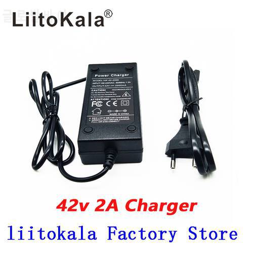 HK Liitokala Output 42V 2A Lithium Charger Input 100-240VAC Li-ion Li-poly Charger For 10 Series 36V
