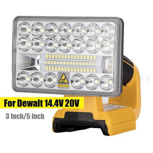 New 12W 18W LED Flashlight With USB Charger For Dewalt Tool 14.4V-20V DCB201 DCB200 Li-ion Battery Indoor Outdoors Work Lighting