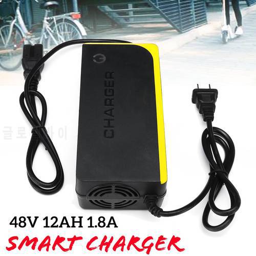 48V 12AH 1.8A Electric Bicycle Bike Scooters Motorcycle Charger Smart Power Supply Lead Acid Battery Charger