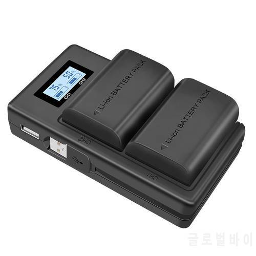 LCD Dual USB Battery Charger for LP-E6 LP E6 LPE6 Camera Battery Pack Canon 5D Mark II III 7D 60D EOS 6D 70D 80D