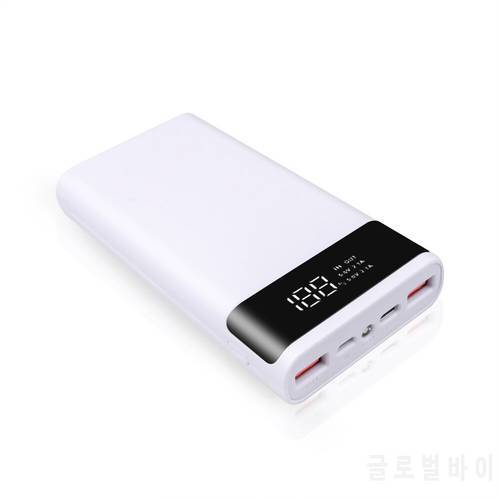 Kebidumei Dual USB Micro USB Type-C Power Bank LED screen DIY Shell 5V 6*18650 Case Battery Charge Storage Box Without Battery