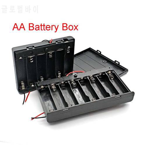 6x 8x AA Battery Holder Storage Case Box with Switch&Cover for 9V 12V AAA Batteries Standard Container