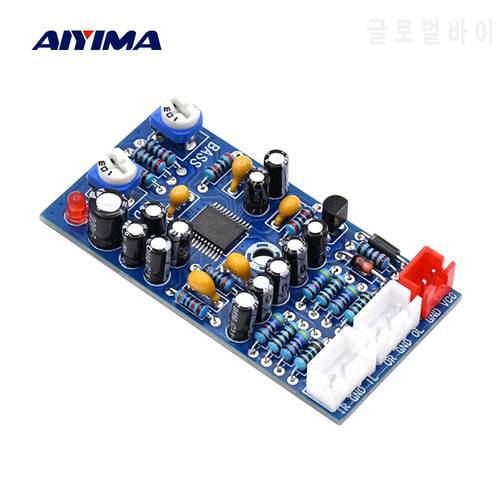 AIYIMA Preamplifier Sound Optimization Audio Bass Board Home Theater JRC2706 Pre Amplifier 3D Reverb Subwoofer Processor