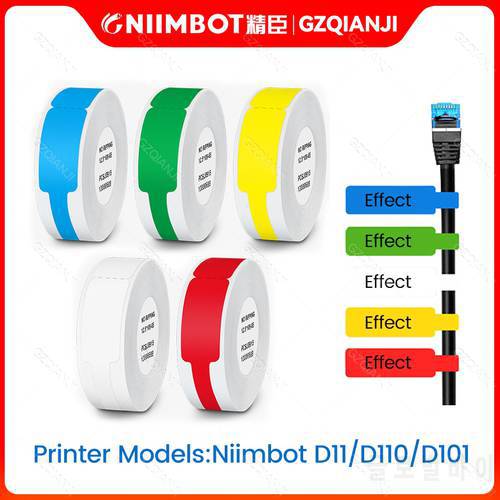 Original Niimbot D11 D110 Label Tape Paper Waterproof Label Printer Cable Paper Outdoor Printer Supplies Sticker Paper Etiquetas