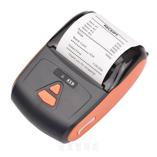 Portable Mini Thermal Printer 2 inch Wireless USB Receipt Bill Ticket Printer with 57mm Print Paper for Restaurant Sales Retail