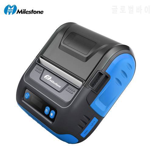Barway Android USB Thermal Label Receipt Printer in Office High Quality Mini 80mm Bill Printer Thermal Roll Paper Black Blue