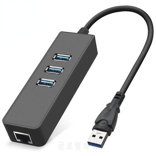 B30 drive-free USB 3.0 Gigabit network card usb to rj45 external wired network card with 3-port HUB
