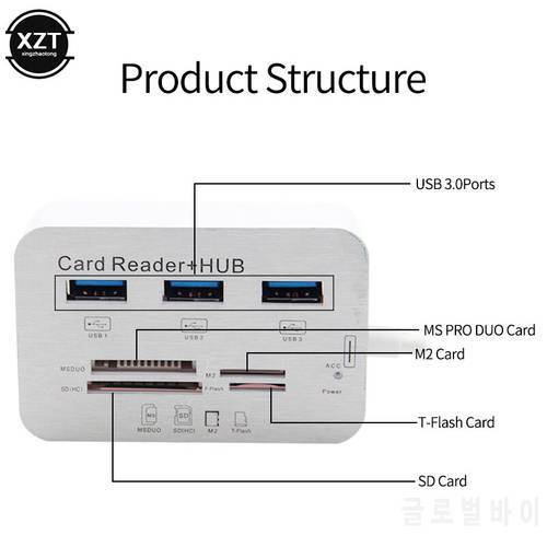 Multi USB Hub Card Reader Fast USB3.0 USB2.0 Expander SD TF Memory Card Adapter For U Disk PC Laptop Mouse Keyboard USB Hub