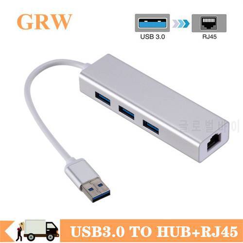 USB 3.0 to RJ45 Hub 100M Ethernet Network Card USB Ethernet USB Lan For Macbook Windows 3 Ports USB 3.0 RJ45 Network Adapter