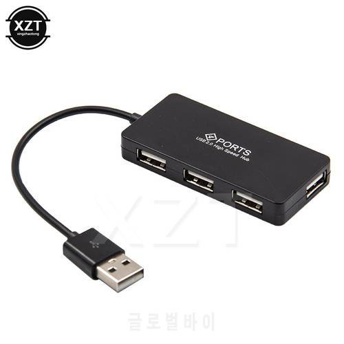 USB HUB 2.0 High Speed 4 Port USB 2.0 Hub Splitter Cable Adapter for Laptop PC Macbook Wholesales Portable USB HUB