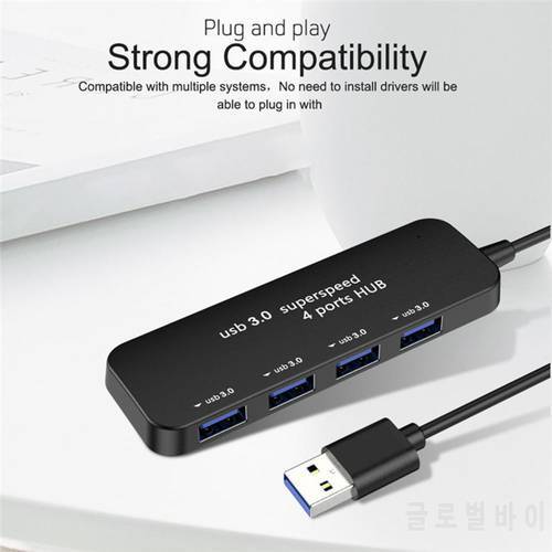 Adapter High Speed for Computer Hub Docking Station 4-port Ultra-thin 480Mbps USB2.0 Splitter for Computer