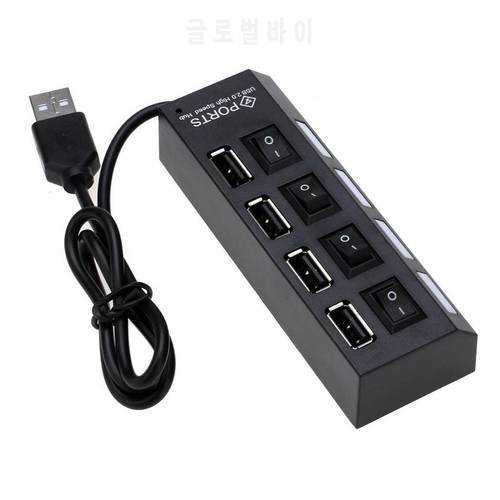 High Speed 4 Port USB 2.0 External Multi Expansion Hub with ON / OFF Switch High Quality and Hot Sale in stock