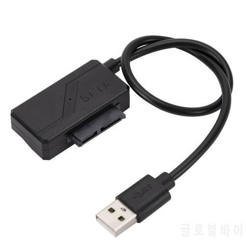 35cm USB Adapter PC 6P + 7P CD DVD ROM SATA To USB 2.0 Converter Cable Adapter Light And Portable High Compatibility