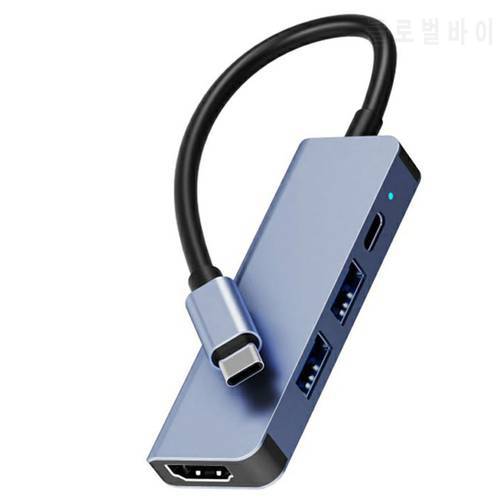 USB C Hub to Gigabit LAN HDMI-compatible USB2.0 Adapter Dock 5 /4 in 1 Adapter PD Charging Readable Card for Macbook Pro/Air M1