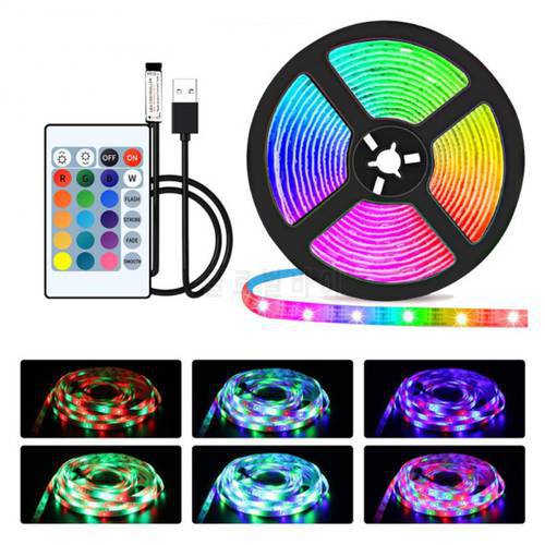 LED Strip Light RGB 2835 String Flexible Lamp Tape DC5V Bluetooth-compatible Infrared Control TV Backlight Home Party Decor