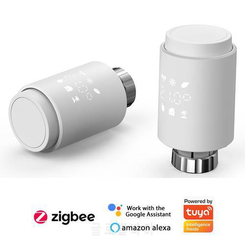 ZigBee Radiator Temperature Controller TRV Programmable Actuator Radiator Valve Tuya Smart Life APP Control Alexa Google Home
