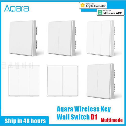 Aqara D1 Smart Switch Smart Control Single FireWire ZigBee Wireless Wall Switch Smart Home Light Control Mihome&Homekit APP