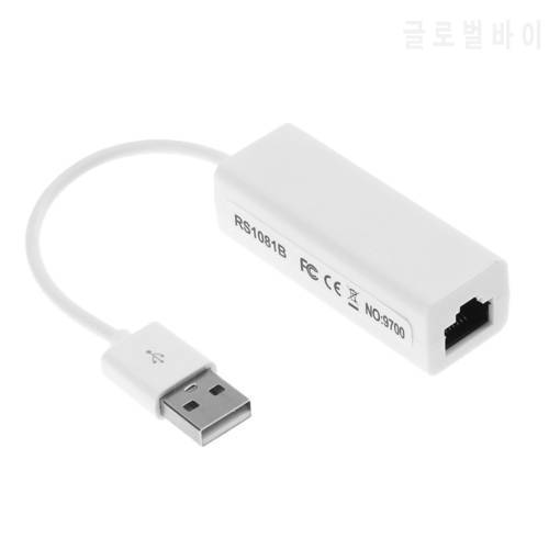 USB 2.0 to RJ45 LAN Ethernet 10/100Mbps Network Adapter WIN7 for Computer White USB 2.0 to RJ45 LAN Ethernet v Network Adapter