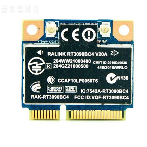 Card For Ralink RT3090 RT3090BC4 802.11bgn Half MINI PCI-E WIFI Wireless for Bluetooth-compatible 3.0 300Mbps SPS 602992-001