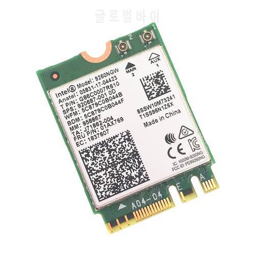1730Mbps Wireless 9260NGW Network Card For Intel 9260 AC 2.4G/5Ghz NGFF 802.11ac Fit for Bluetooth 5.0 for Laptop Windows 10