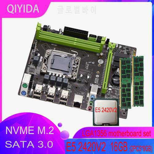 Qiyida X79 Motherboard set E5 2420V2 2*8GB=16GB DDR3