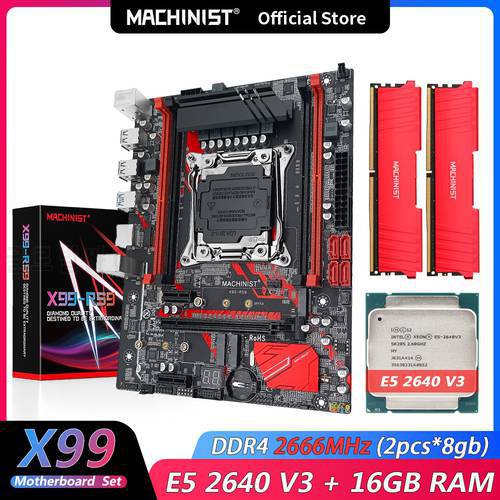 MACHINIST E5 RS9 LGA 2011-3 Motherboard Set Kit Xeon E5 2640 V3 CPU Processor and DDR4 16GB 2666MHz RAM Memory combo