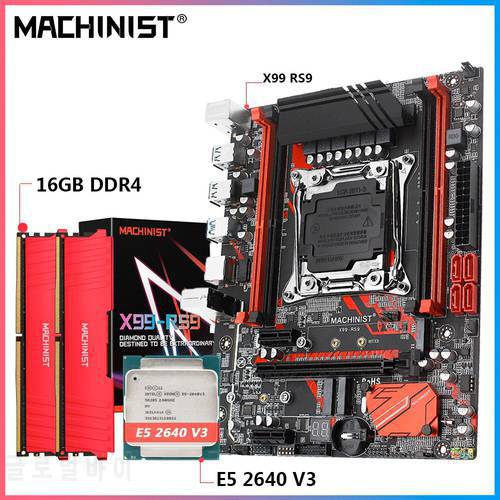 MACHINIST Kit E5 RS9 Motherboard combo LGA 2011-3 Set Xeon E5 2640 V3 CPU processor and 2pcs*8GB DDR4 RAM Memory