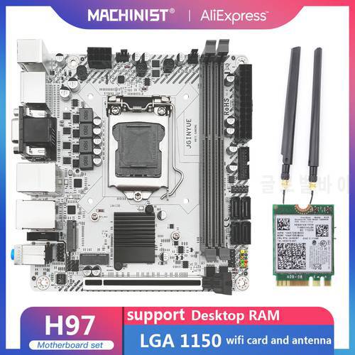 MACHINIST H97 Motherboard LGA 1150 Support Intel Pentium/Core/5th Gen Xeon CPU Processor DDR3 RAM Desktop Memory SSD M.2H97M-PRO