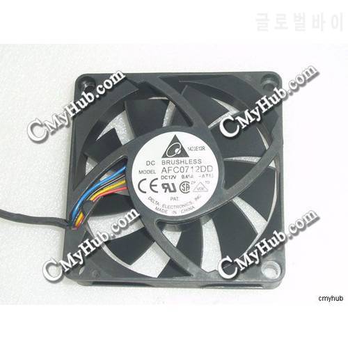 Genuine For DELTA AFC0712DD AT45 DC12V 0.45A 7025 7CM 70mm 70x70x25mm 4Pin 4Wire Cooling Fan