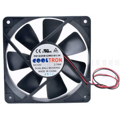 Brand new FD1225B12W3-61 12cm 120mm fan 120x120x25mm DC12V 2.76W cooling fan for large air volume of chassis power inverter