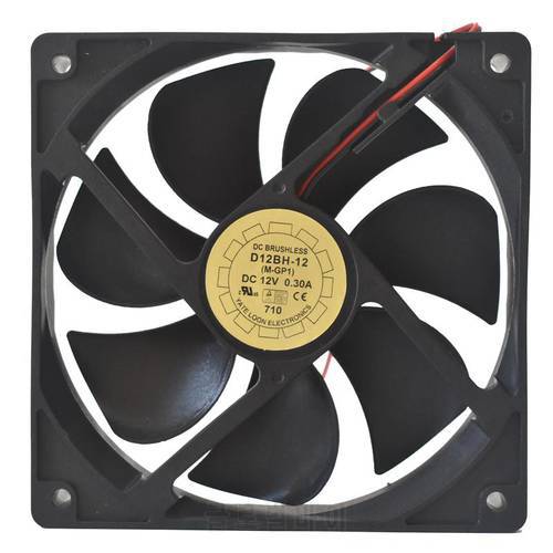 12025 D12BH-12 DC 12V 0.30A 12CM cooling fan